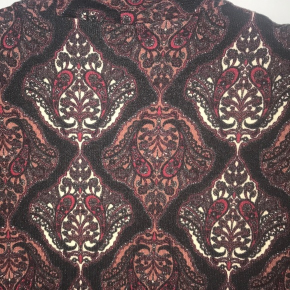 Haani Long sleeves Midi black with paisley prints dress size S - Picture 3 of 10